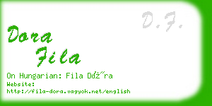 dora fila business card